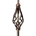 Kingswood Barley Twist Traditional Floor Lamp - Antique Brass with Cream Shade