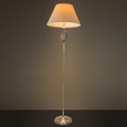 Kingswood Barley Twist Traditional Floor Lamp - Antique Brass with Cream Shade