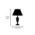 Large Malham Cream Ceramic and Antique Brass Traditional / Classic Table Lamp