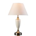 Large Malham Cream Ceramic and Antique Brass Traditional / Classic Table Lamp