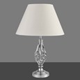 Kingswood Barley Twist Traditional Table Lamp & Shade - Satin Silver