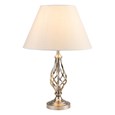 Kingswood Barley Twist Traditional Table Lamp & Shade - Satin Silver
