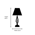 Kingswood Barley Twist Square Base Traditional Table Lamp - Antique Brass