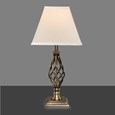 Kingswood Barley Twist Square Base Traditional Table Lamp - Antique Brass