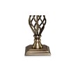 Kingswood Barley Twist Square Base Traditional Table Lamp - Antique Brass