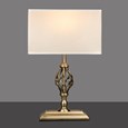 Kingswood Barley Twist Rectangular Base Traditional Table Lamp - Antique Brass