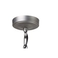 Craven Ceiling 5 Light Chandelier Pendant - Pewter Painted Finish - Linen Shades