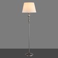 Craven Tall Floor Lamp - Pewter Painted Finish - Beige Linen Shade