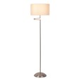 Swing Arm Floor Lamp Satin Silver