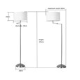 Swing Arm Floor Lamp Satin Silver