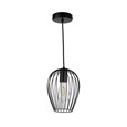 Newtown Black Single Caged Pendle Light - Modern Industrial Light