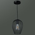 Newtown Black Single Caged Pendle Light - Modern Industrial Light