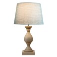 Fengate Stone Effect Grey Table Lamp with Blue Gold Shade