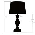 Fengate Grey Table Lamp with Blue Gold Shade