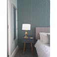 Fengate Stone Effect Grey Table Lamp with Ivory Silk String Shade