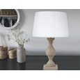 Fengate Stone Effect Table Lamp with Ivory Pleat Shade