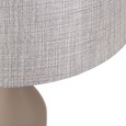 Fengate Stone Effect Grey Table Lamp with Grey Hessian Shade