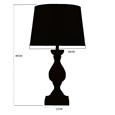 Fengate Grey Stone Effect Table Lamp with Natural Linen Shade
