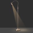 Heavyweight Reading Floor Lamp Antique Brass