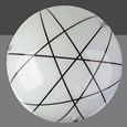 Crosbie Glass Ceiling Uplighter Pendant Shade - White/Black/Chrome