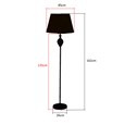 Hannah Floor Lamp Chrome with Natural Linen Shade