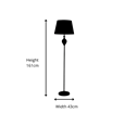 Hannah Chrome & Crystal Standard Floor Lamp & Ivory String Shade