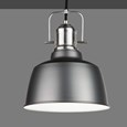 Bodmin Large Industrial Dome Pendant Gun Metal Pewter Adjustable Ceiling Light
