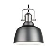 Bodmin Large Industrial Dome Pendant Gun Metal Pewter Adjustable Ceiling Light