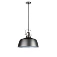 Bodmin Large Industrial Dome Pendant Gun Metal Pewter Adjustable Ceiling Light