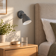 Ardley Dark Grey Unswitched Adjustable Directional Head  Wall Light