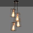 Riva Ceiling Pendant Cascading 4 Light - Black