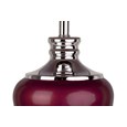 Hepburn Large Red Ceramic Table Lamp with Matching Shade - Shiny Chrome & Red