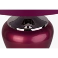 Hepburn Large Red Ceramic Table Lamp with Matching Shade - Shiny Chrome & Red