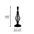 Queenswood Classic Barley Twist Table Lamp Base Only - Antique Brass