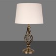 Queenswood Classic Barley Twist Table Lamp with Ivory Linen Shade- Antique Brass