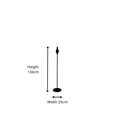 Queenswood Traditional Barley Twist Antique Brass Floor Lamp - Base Only