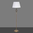 Queenswood Antique Brass Floor Lamp with Ivory Pleated Shade