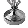 Queenswood Classic Barley Twist Table Lamp with Grey Linen Shade - Silver Chrome