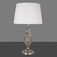Queenswood Classic Barley Twist Table Lamp with Ivory Pleated Shade - Silver