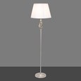 Queenswood Traditional Barley Twist Silver Floor Lamp with Ivory Pleated Shade
