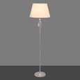 Queenswood Traditional Barley Twist Silver Floor Lamp with Natural Linen Shade