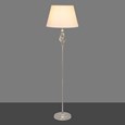 Queenswood Silver Floor Lamp with Natural Linen Shade