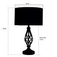 Queenswood Table Lamp Silver - Ivory String Shade
