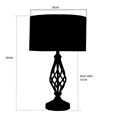 Queenswood Table Lamp Pewter - Ivory String Shade