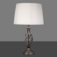 Queenswood Classic Barley Twist Table Lamp with Ivory Pleat Shade - Pewter Grey