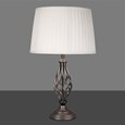 Queenswood Pewter Table Lamp with Ivory Pleated Shade