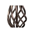 Queenswood Classic Barley Twist Table Lamp with Ivory Linen Shade - Pewter Grey