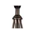 Queenswood Classic Barley Twist Table Lamp with Beige Linen Shade - Pewter Grey