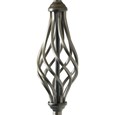 Queenswood Pewter Floor Lamp with Natural Linen Shade