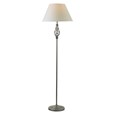 Queenswood Pewter Floor Lamp with Natural Linen Shade